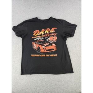 D.A.R.E. Racing #83 Keeping Kids Off Dare Drugs T Shirt Adult Large Black Cotton